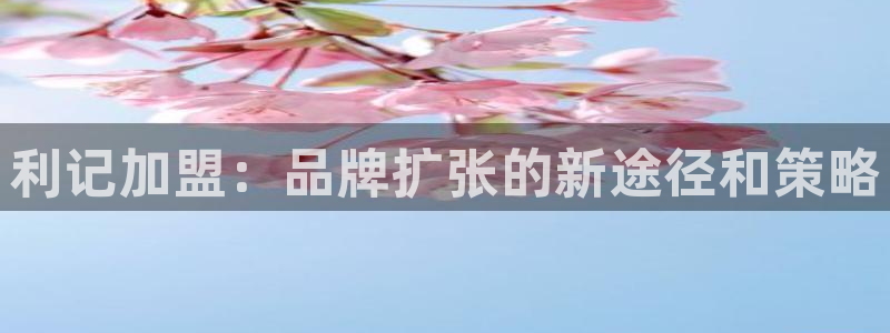 南宫NGpg：利记加盟：品牌扩张的新途径和策略