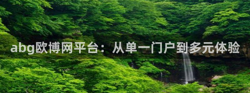 南宫NG4注册：abg欧博网平台：从单一门户到多元体验