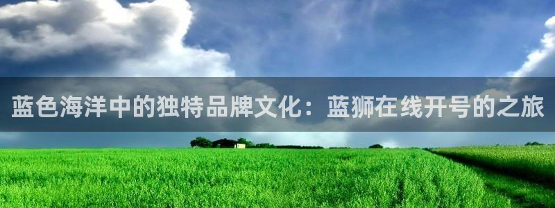 南宫NG代理注册官网入口：蓝色海洋中的独特品牌文化：蓝狮在线开号的之旅